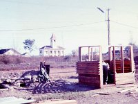 Province Chief’s house in the distance….new “state of the art” diesel-powered latrine under construction in the foreground.